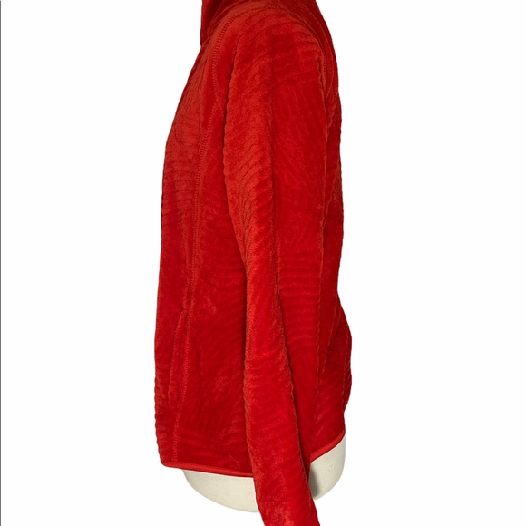 Women's IB Diffusion Fleece Red Zip-up sweater - Picture 5 of 8